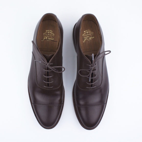 New JCREW Mens Oar Stripe Cap-toe Oxfords Shoes - Picture 2 of 3